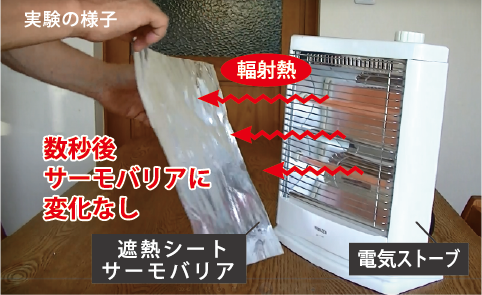 サーモバリア(遮熱シート)の実験