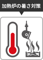 加熱炉の暑さ対策