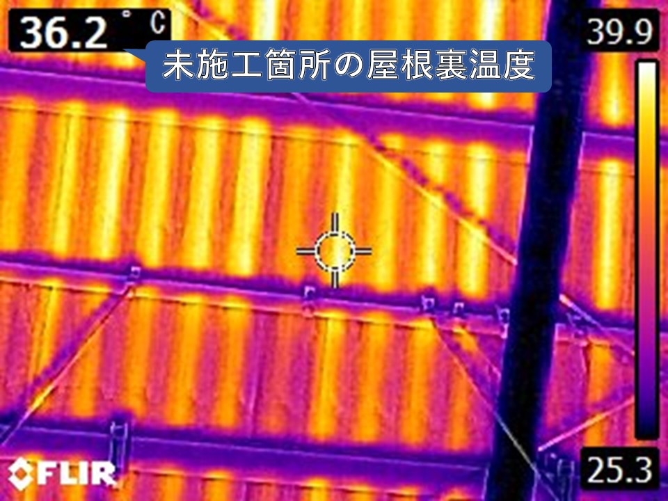 メッキ加工業の工場屋根に暑さ対策