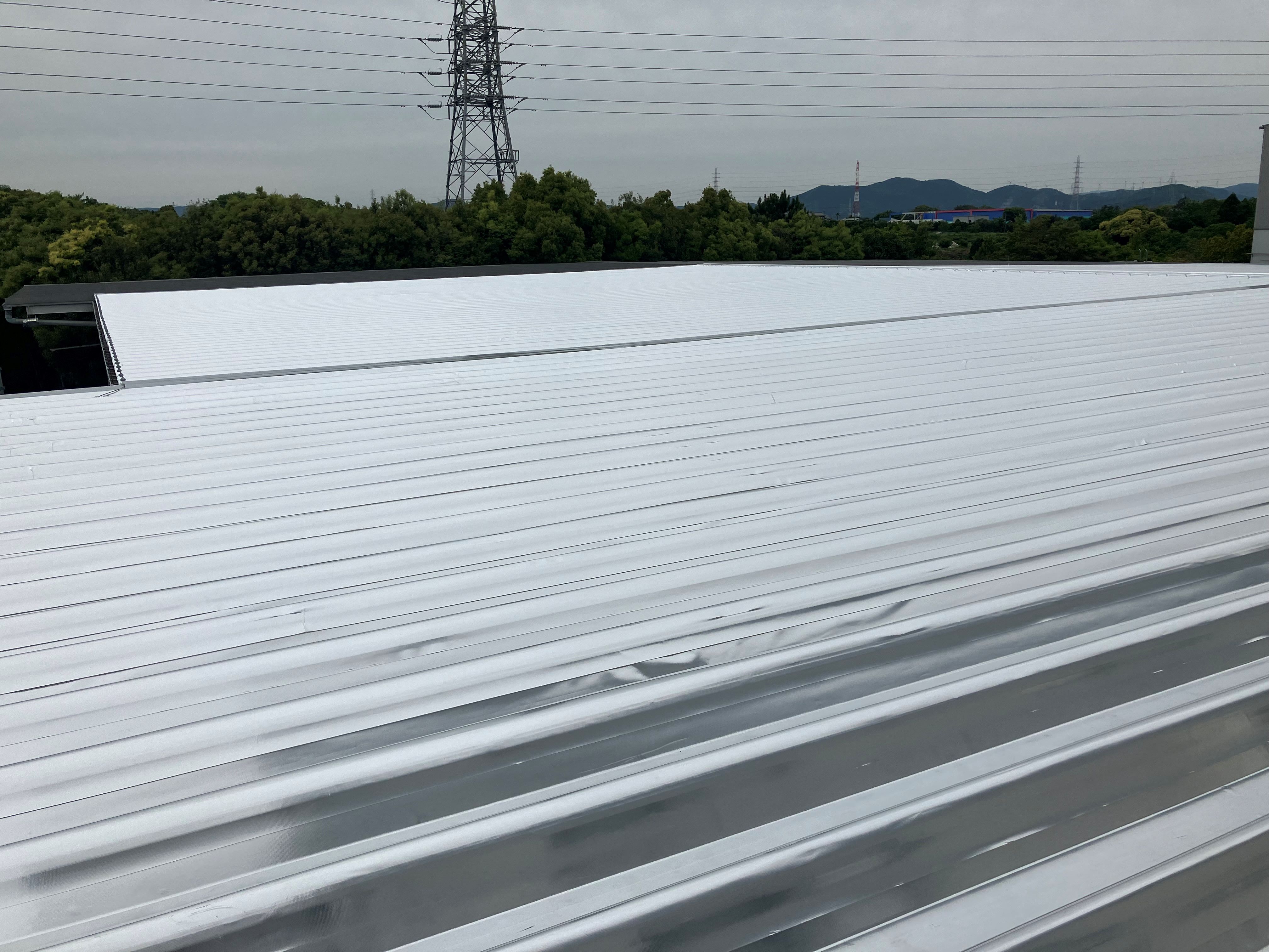 スカイ工法施工し、消費電力削減･暑さ対策の面で効果あり！今回、追加施工して頂きました！
